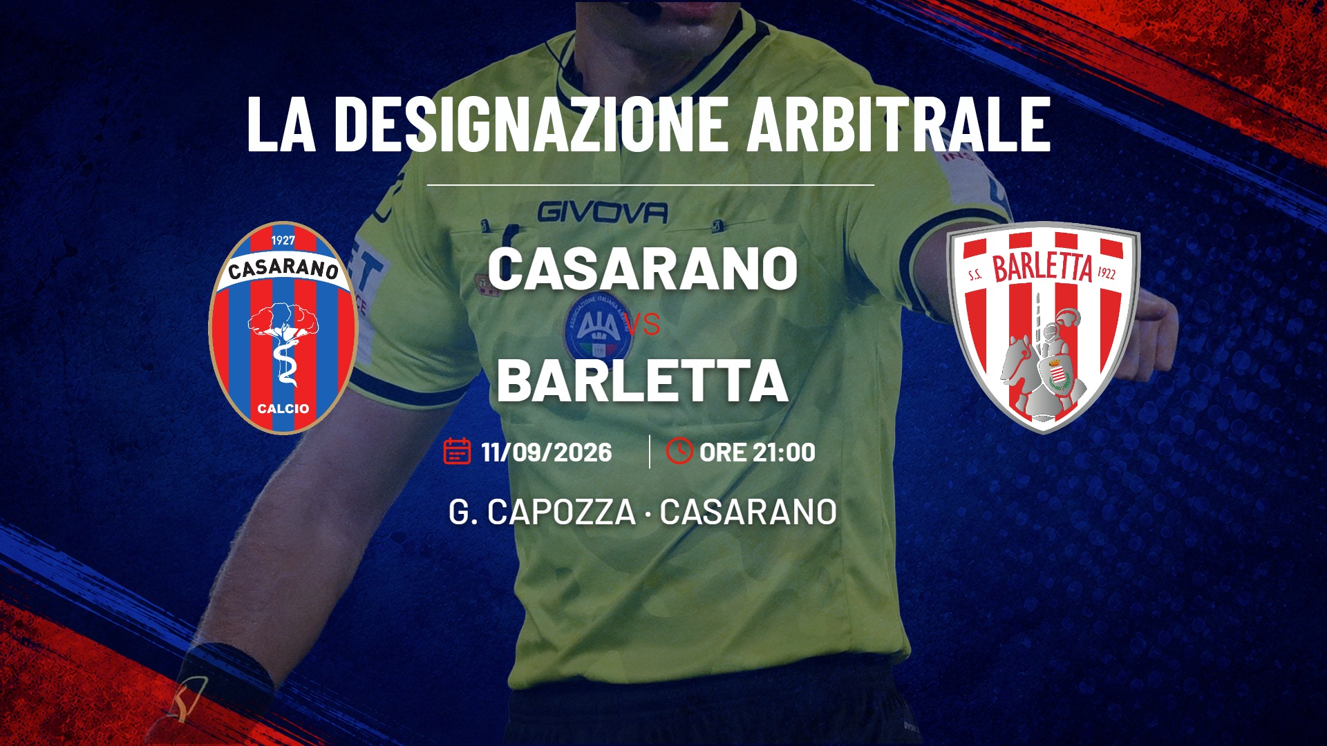 Casarano - Barletta · Designazione arbitrale