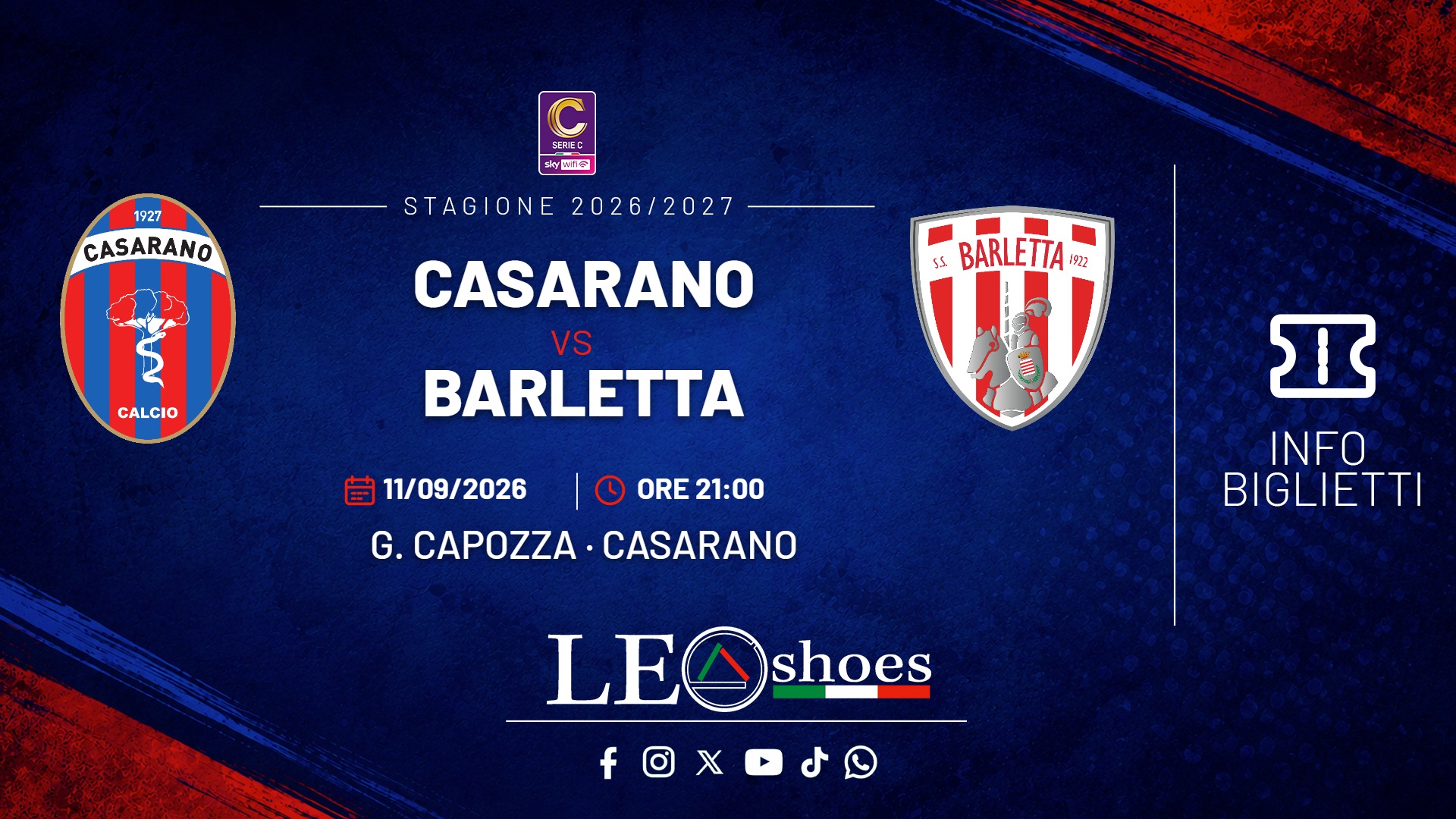 Casarano - Barletta · Info biglietti