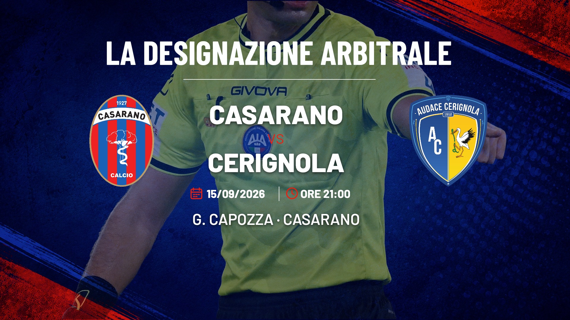 Casarano - Cerignola · Designazione arbitrale