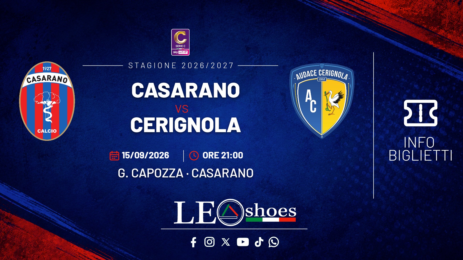Casarano - Cerignola · Info biglietti