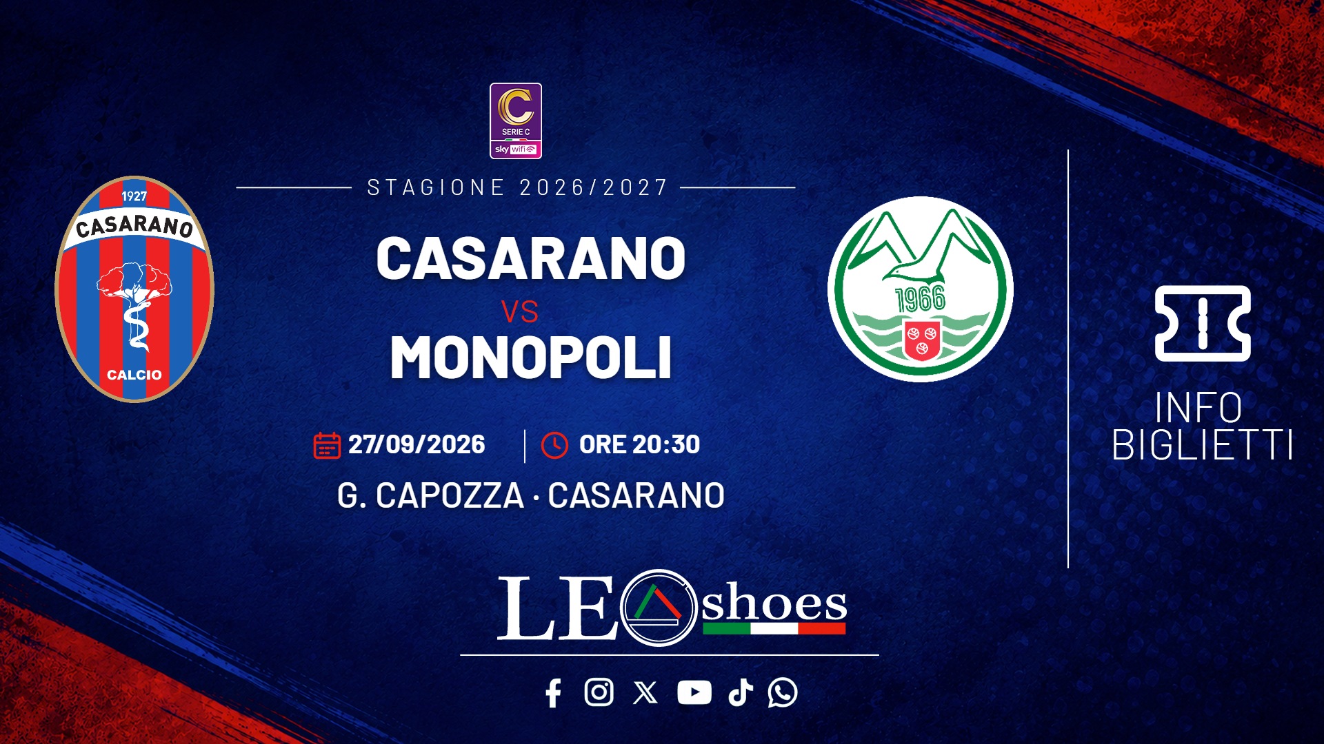 Casarano - Monopoli · Info biglietti