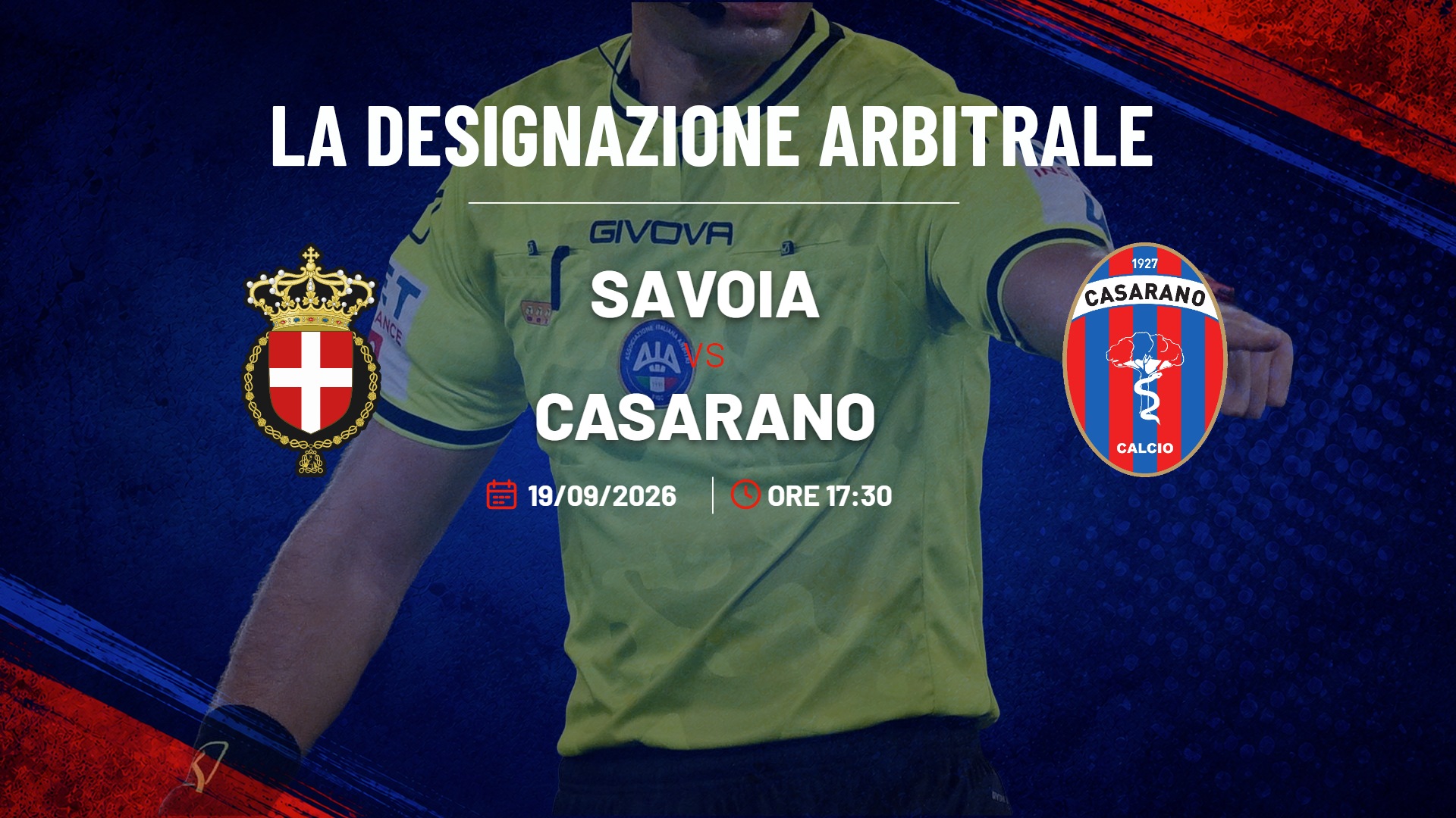 Savoia - Casarano · Designazione arbitrale