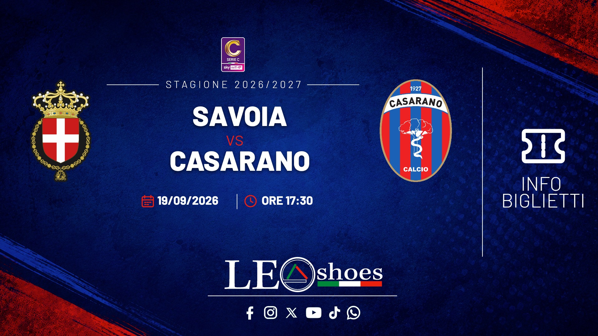 Savoia - Casarano · Info biglietti