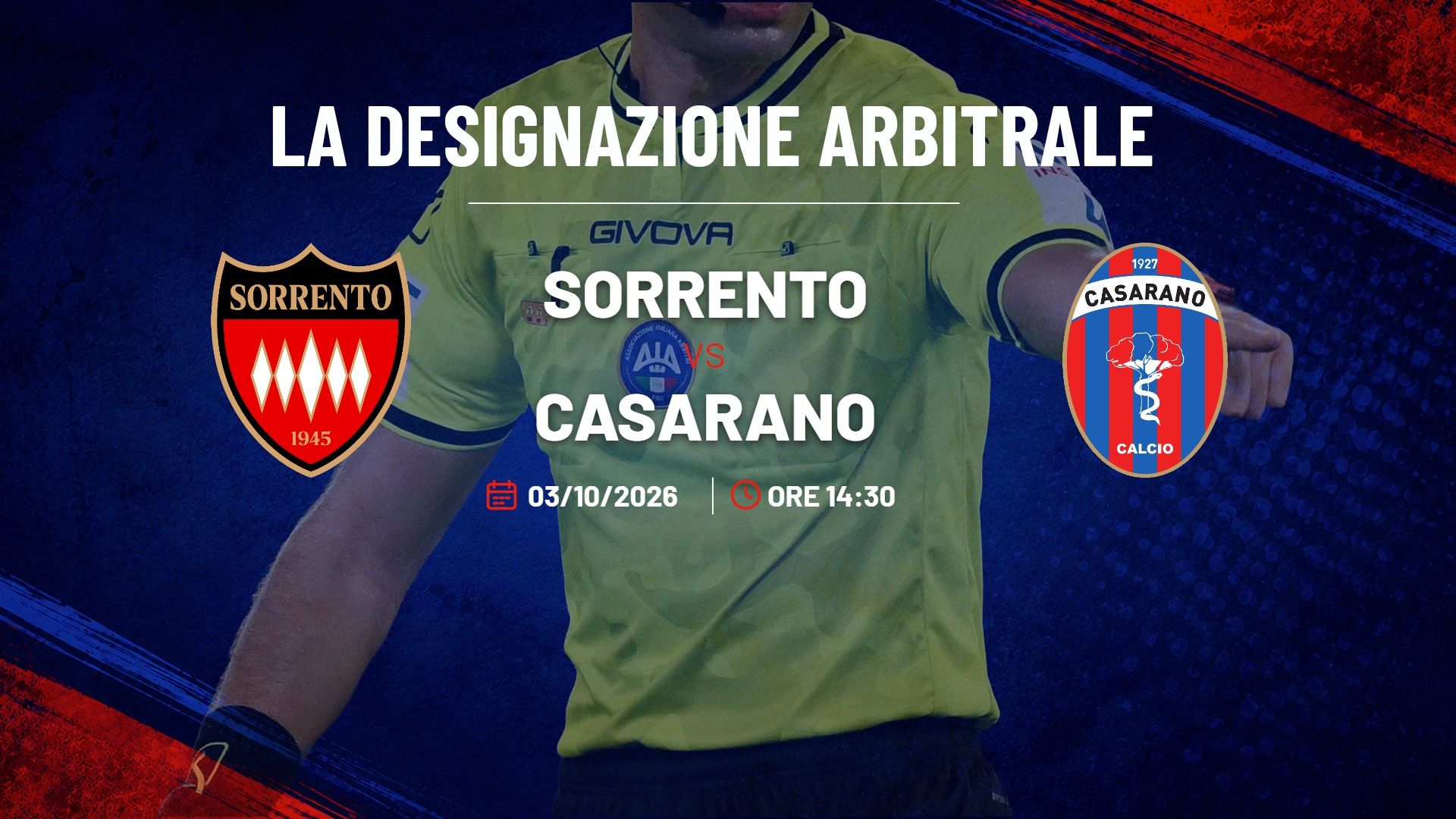 Sorrento - Casarano · Designazione arbitrale