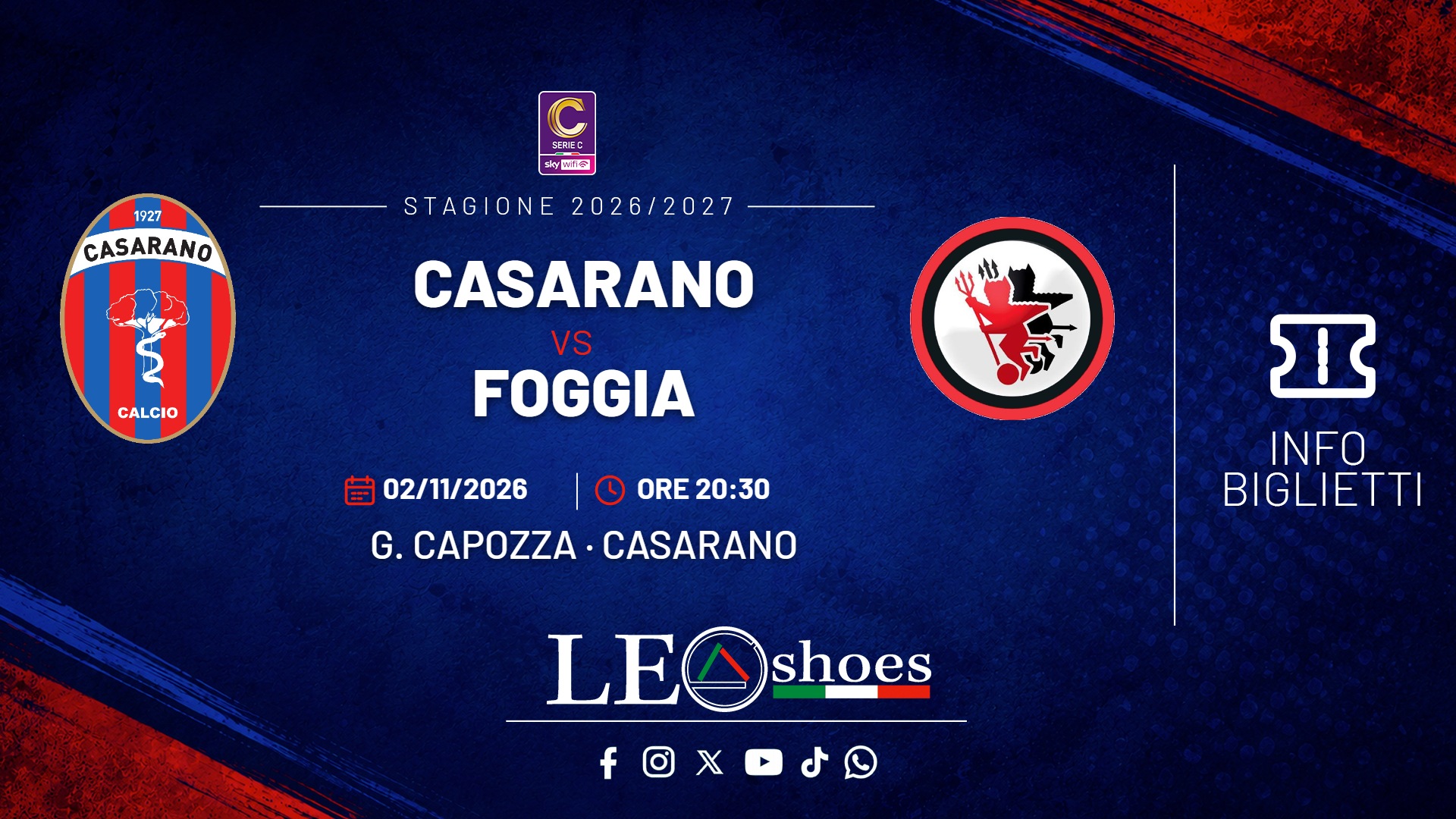 Casarano - Foggia · Info biglietti