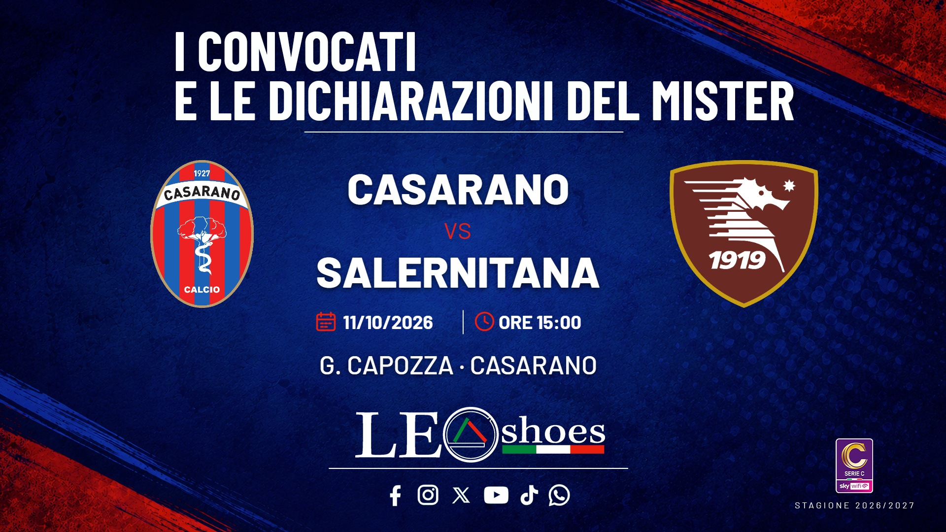 Casarano - Salernitana · Convocati