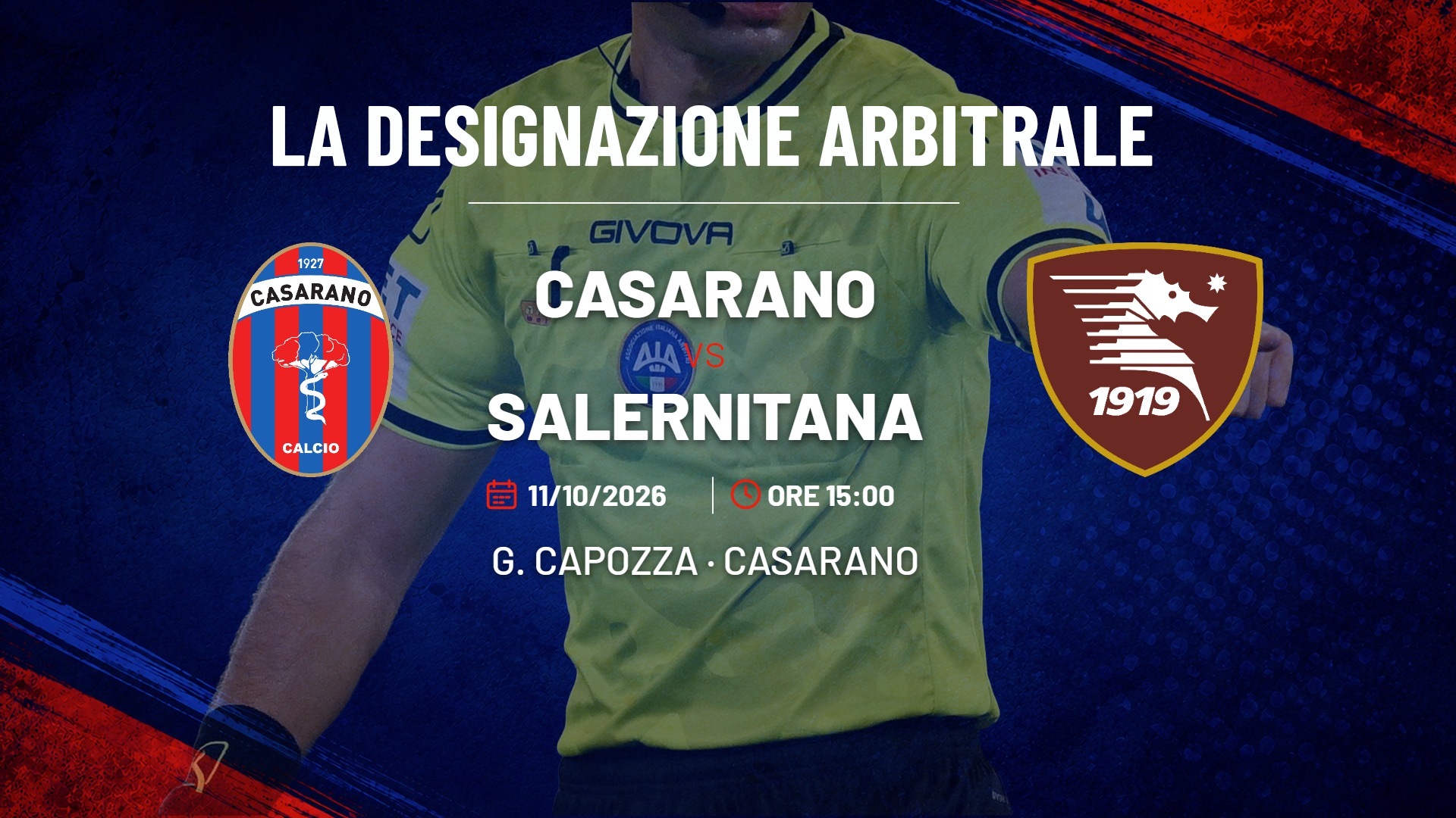 Casarano - Salernitana · Designazione arbitrale